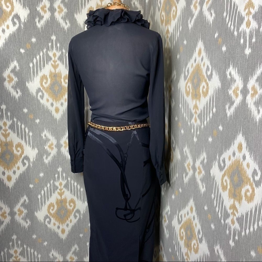 Ralph Lauren Cindy Bridle-Jacquard Pencil Skirt - Picture 9 of 16